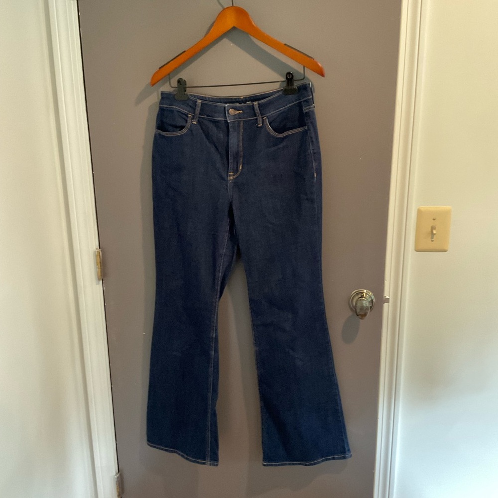 Old Navy Dark Blue High-Rise Flare Jeans